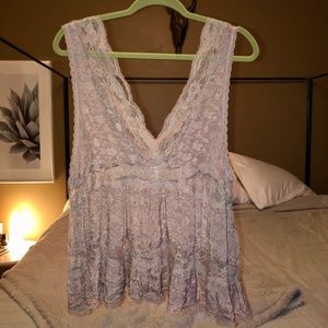Lace top. Free People.